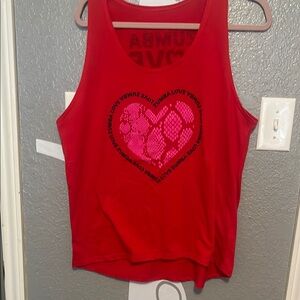 Zumba Fitness Women's Red Heart Tank Top